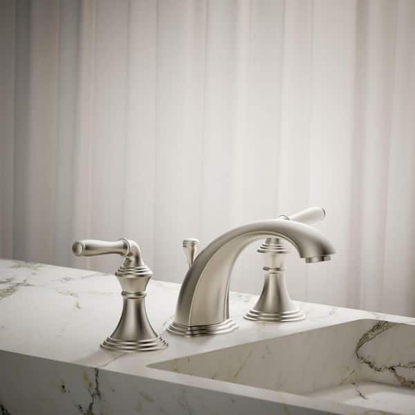 Devonshire 8 in. Widespread 2-Handle Low-Arc Bathroom Faucet in Vibrant Brushed Nickel