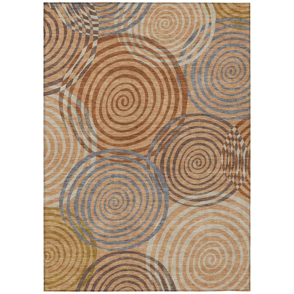 Chantille Machine Washable Indoor/Outdoor Abstract ACN2435 Copper 8 ft. x 10 ft. Area Rug price history on PriceWatchPro