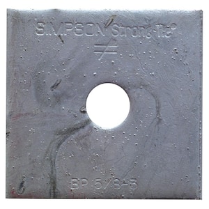 BP 3 in. x 3 in. Hot-Dip Galvanized Bearing Plate with 5/8 in. Bolt Dia.