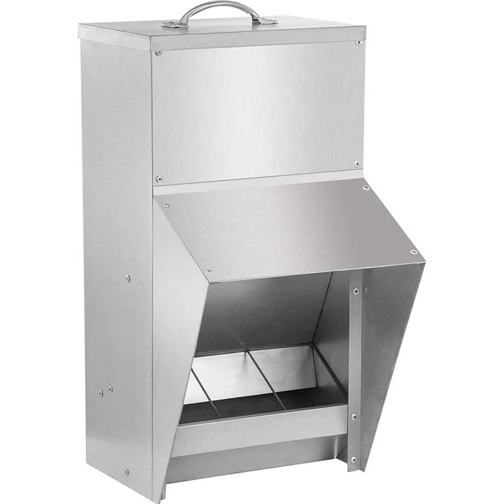 18.9 in. 8.3 in. 12.9 in. Galvanized Steel Rat Proof Weatherproof Chicken Feeder Outdoor Coop Food Dispenser Poultry price history on PriceWatchPro