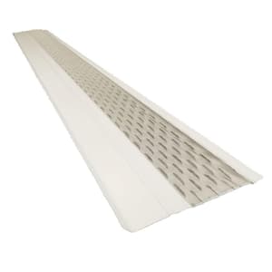 4 ft. x 6 in. Clean Mesh White Aluminum Gutter Guard (25-per Carton)
