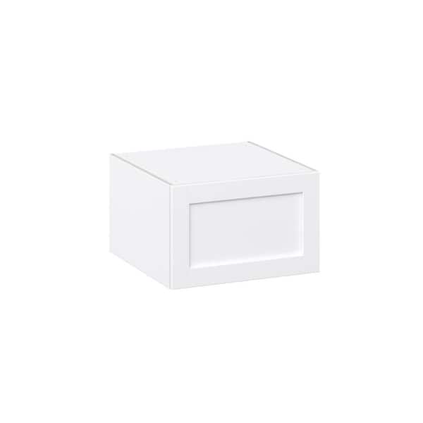 J COLLECTION Milton 24 in. W x 24 in. D x 15 in. H Assembled Shaker Wall Bridge Kitchen Cabinet in Bright White with Lift Up Door
