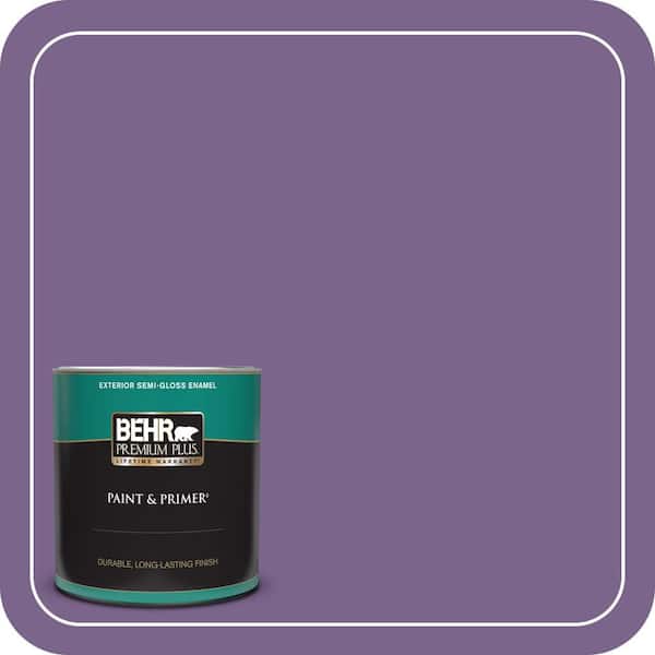 BEHR PREMIUM PLUS 1 qt. #M570-6 Notorious Semi-Gloss Enamel Exterior Paint & Primer