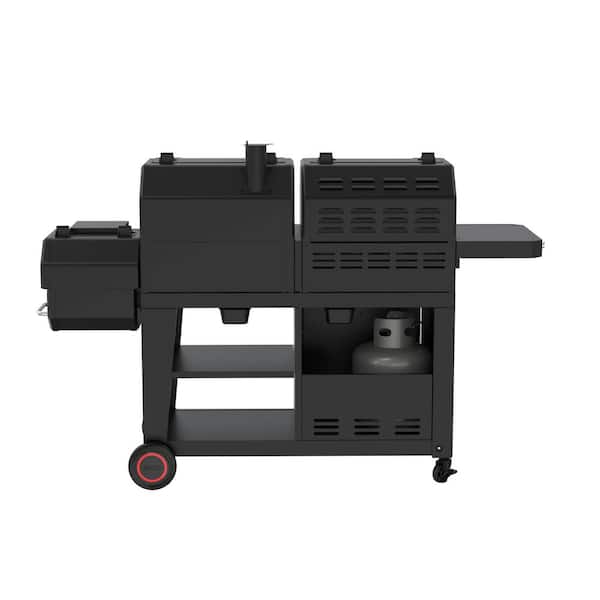 Nexgrill Oakford 1150 Pro 3-Burner Propane Gas and Offset Charcoal