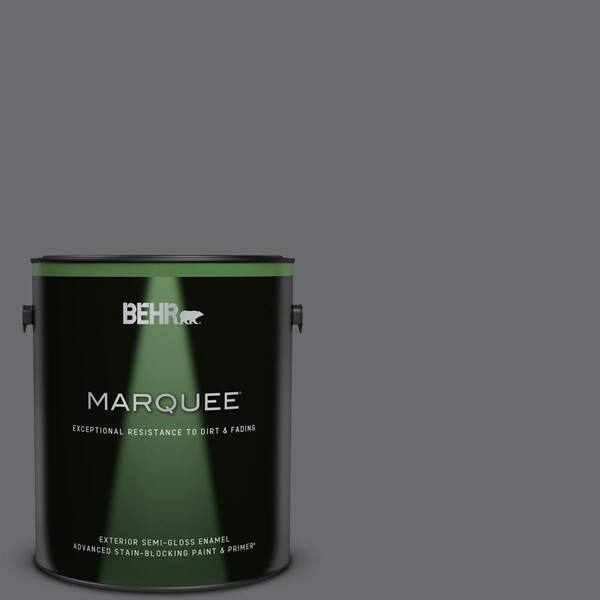 BEHR MARQUEE 1 gal. Home Decorators Collection #HDC-CL-04G Liberty Bell Gray Semi-Gloss Enamel Exterior Paint & Primer