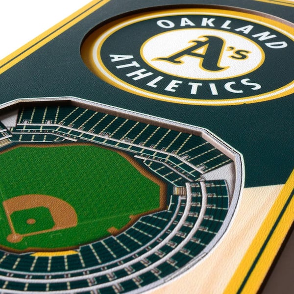 YouTheFan MLB Oakland Athletics 6 in. x 19 in. 3D Stadium  Banner-Oakland-Alameda County Coliseum 0953784 - The Home Depot
