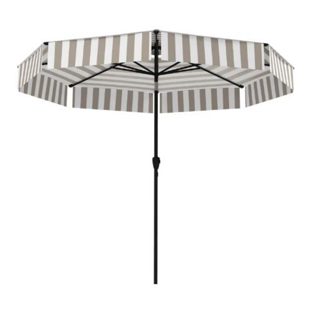 8.6 ft. Metal 2-Tier Vented Patio Umbrella, Outdoor Market Table Umbrella with 8 Ribs and Crank Tiltable in Light Gray price history on PriceWatchPro