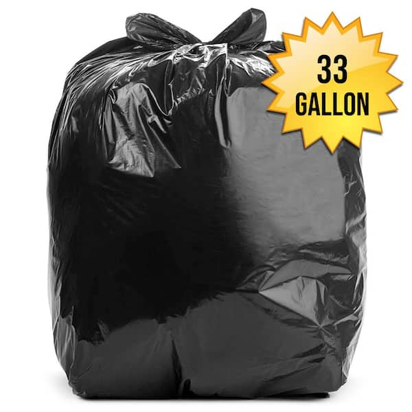 31-33 Gallon Black Trash Bags 33x39 1.5 Mil 100 Bags