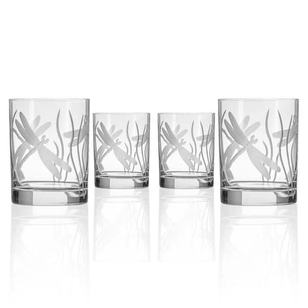 Dragonfly 13 oz. Double Old Fashioned Whiskey Glasses - Set of 4
