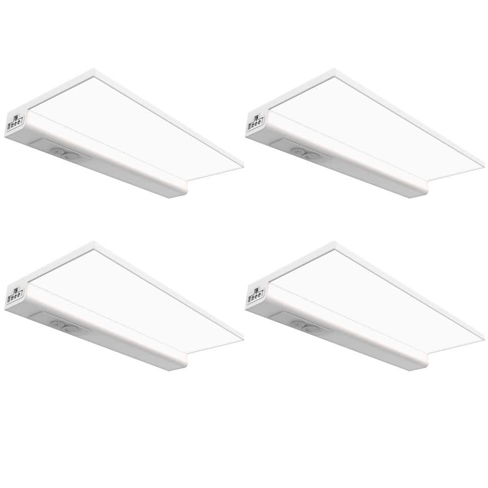 Feit Electric 9.5 in. (Fits 12 in. Cabinet) Hardwire Dimmable Linkable LED Color Changing CCT Onesync Under Cabinet Light(4-Pack)