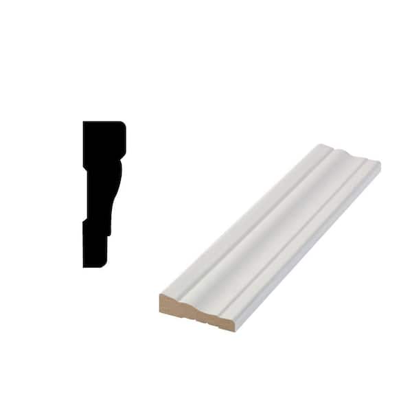 Unbranded Doorpack LWM356 5/8 in. x 2-1/4 in. x 7 ft. Primed Wood MDF Casing (5-Pack)