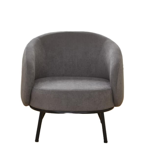 US Pride Furniture Monahan Grey Velvet Arm Chair