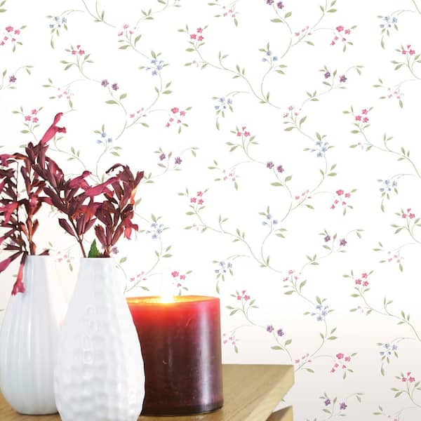 Small Floral Trail in Pink, Green, Blue and Purple
