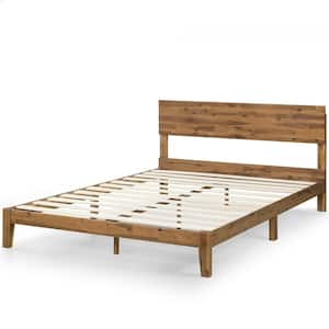 Julia 10 in. Full Wood Platform Bed with Headboard