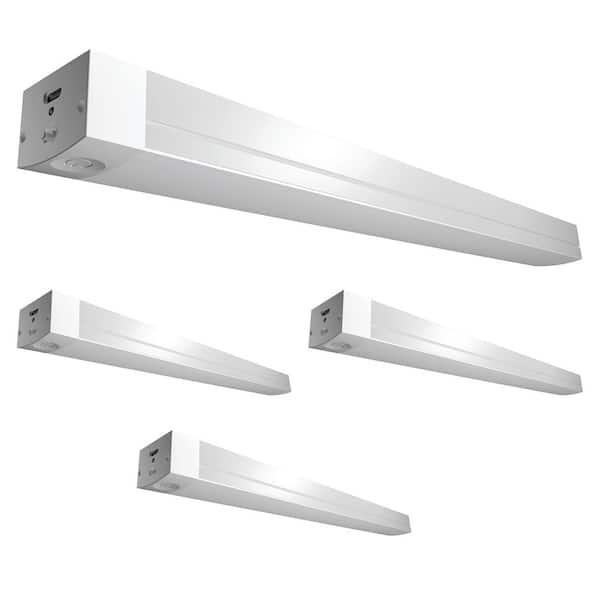 16.5 in. Battery Operated LED White Rechargeable 4000K Cool White Under Cabinet Light (4-Pack)