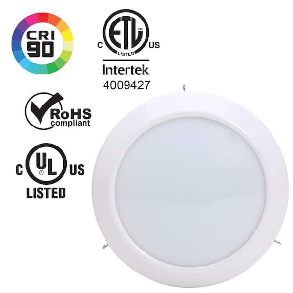 Viribright 6 in. Canless LED Downlight 6500K New Construction and Remodel Integrated LED Recessed Light Kit (6-Pack)