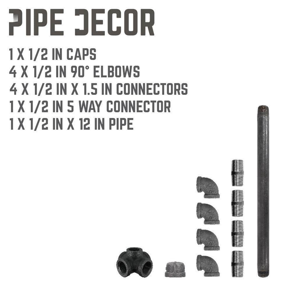 Industrial Black Cast Iron Pipe Paper Towel Holder