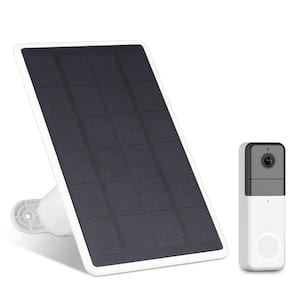 Solar Panel - Compatible with Wyze Video Doorbell - (1-Pack, White) (Wyze Doorbell Not Included)