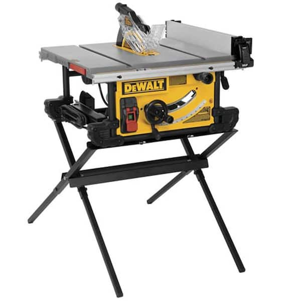 DEWALT 15 Amp Corded 10 in. Job Site Table Saw with Scissor Stand