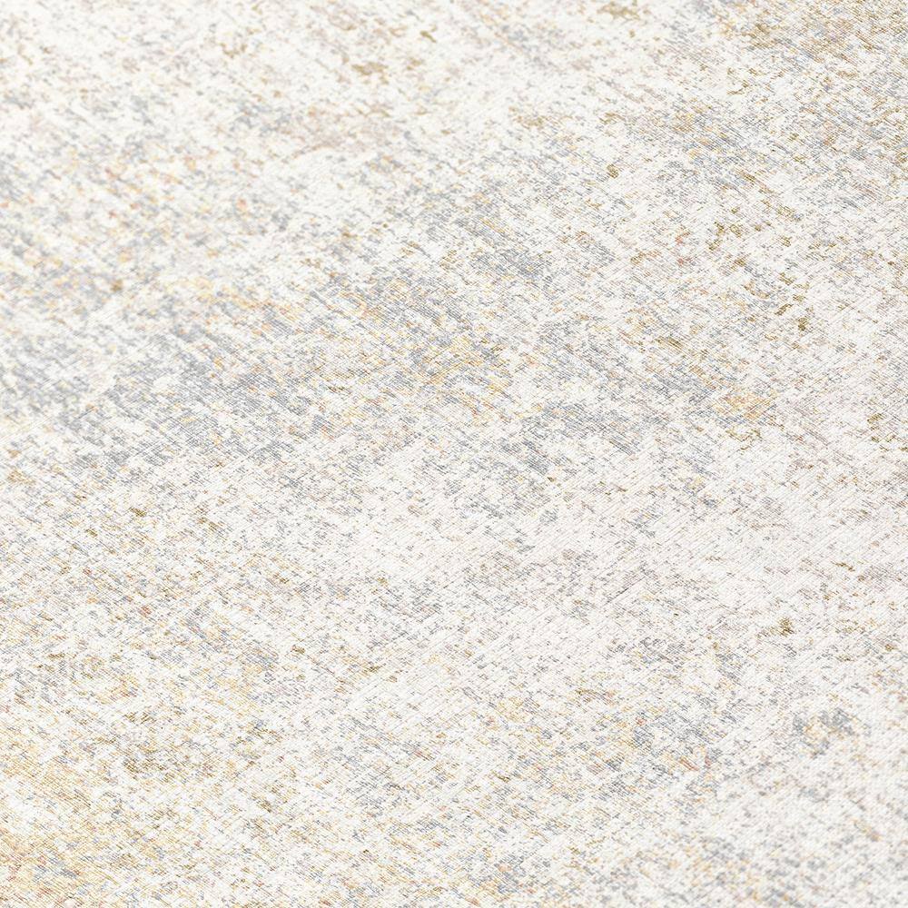 Beige Abstract Flat Woven Chenille Runner Rug