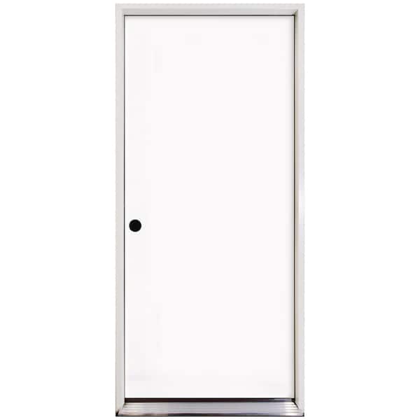 Steves & Sons 32 in. x 80 in. Primed Flush HB RHIS Composite 20 Min Fire-Rated House Garage Single Prehung Interior Door w/Nkl Hinge