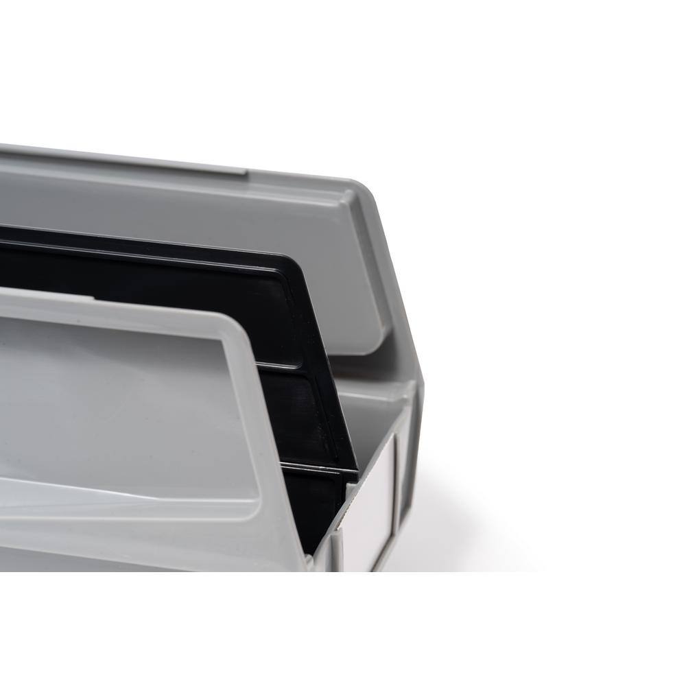 Black ABS Plastic Bin Dividers, 13.875" x 6.5" x 0.25", 6-Pack