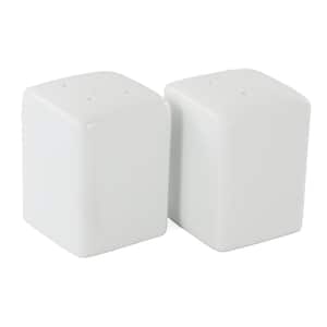 Simply White Porcelain 2.25 in. Square Salt and Pepper Shakers