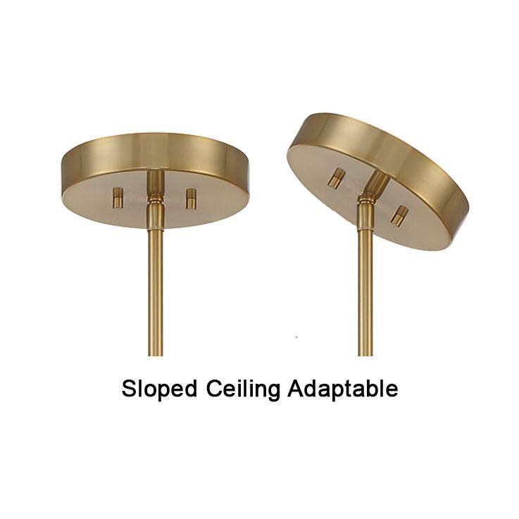 Celeste Brass LED Chandelier with Acrylic Shade