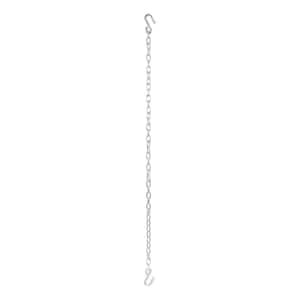 48" Safety Chain with 2 S-Hooks (2,000 lbs., Clear Zinc)