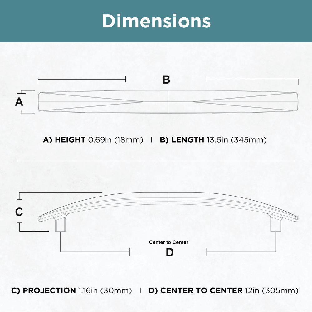 Devereux 12" Center to Center Appliance Pull