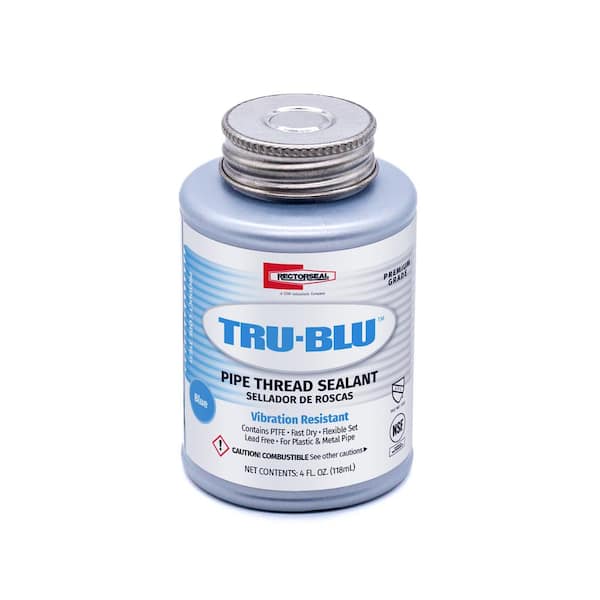 RectorSeal 4 oz. Tru-Blu Pipe Thread Sealant with PTFE 31630 - The Home  Depot