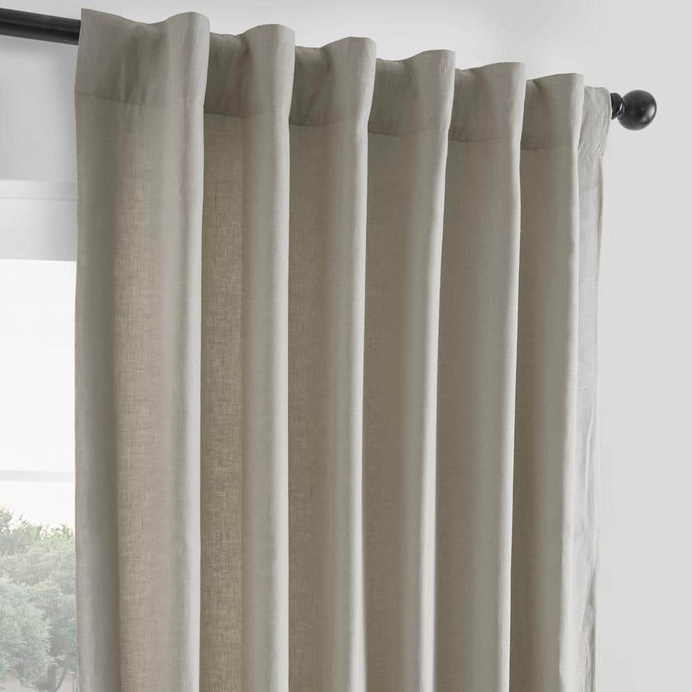 Fresh Khaki 96" Linen Room Darkening Curtain Panel