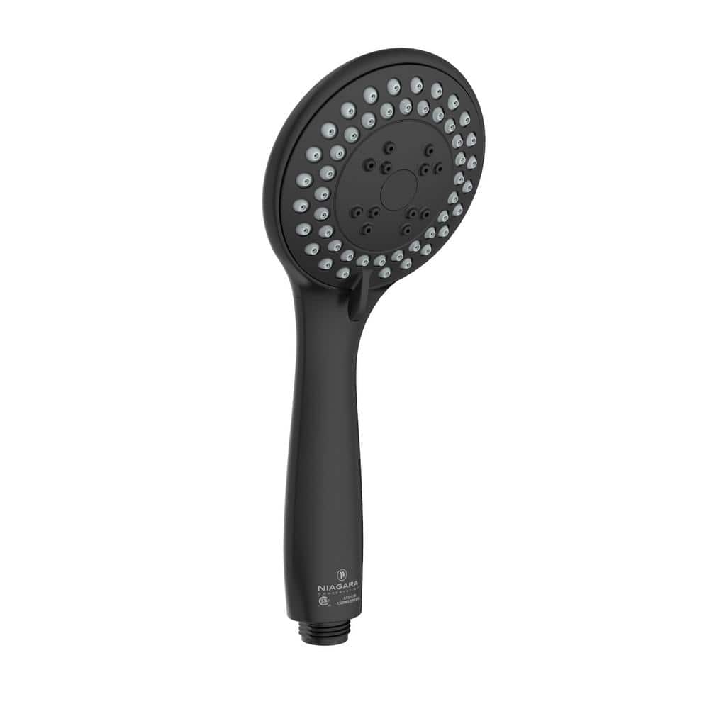 Matte Black Adjustable Handheld Shower Head with Stainless Steel Hose