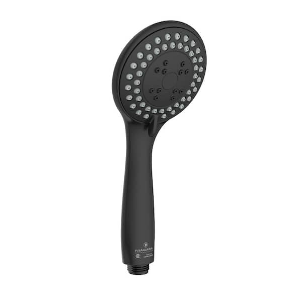 Vara II 3-Spray Settings Wall Mount Handheld Shower Head 1.5 GPM in Matte Black