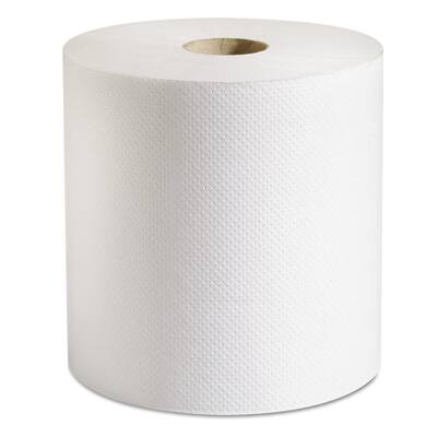 100% Recycled Hardwound Roll Paper Towels 7 7/8 x 800 ft White (6 Rolls per Carton)