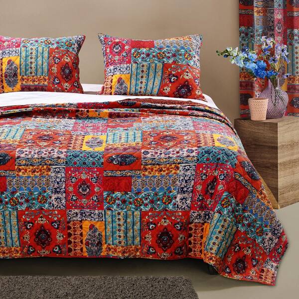 Barefoot Bungalow Indie Spice Quilt Set, 3-Piece King