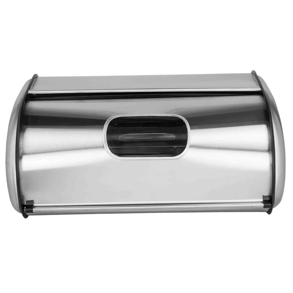 Home Basics Stainless Steel Breadbox BB44459 The Home Depot