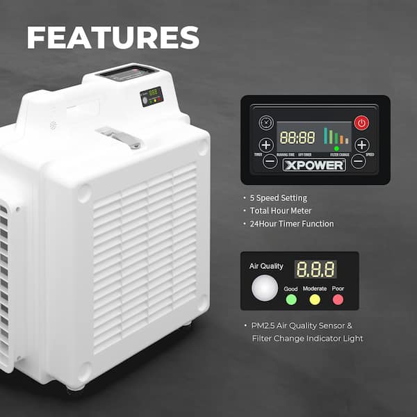 XPOWER Commercial 4-Stage Filtration HEPA Air Purifier System X