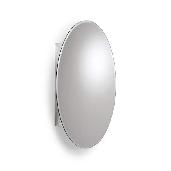 21 in. W x 31 in. H Frameless Aluminum Surface-Mount Bathroom Medicine Cabinet with Easy Hang System