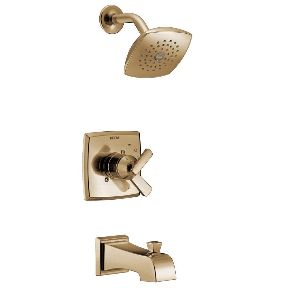 Ashlyn Gold 1-Handle Tub and Shower Trim Kit in Champagne Bronze with Pressure Balance (Valve Not Included) price history on PriceWatchPro