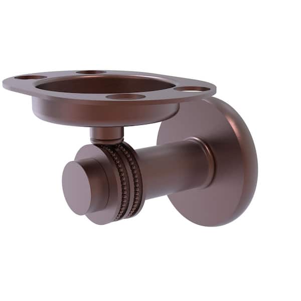 Mercury Collection Tumbler and Toothbrush Holder with Dotted Accents in Antique Copper