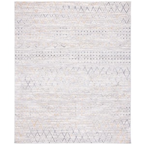 Lagoon Gray/Gold 8 ft. x 10 ft. Distressed Area Rug