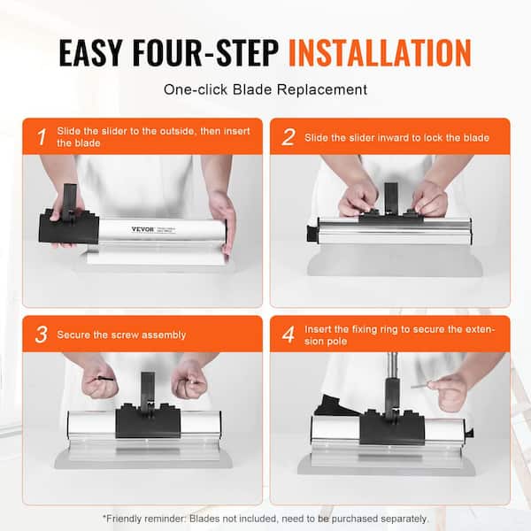 VEVOR Drywall Skimming Kit Handle + Fixator Smoothing Knife Accessory, Professional Skim Coat Tools for Drywall