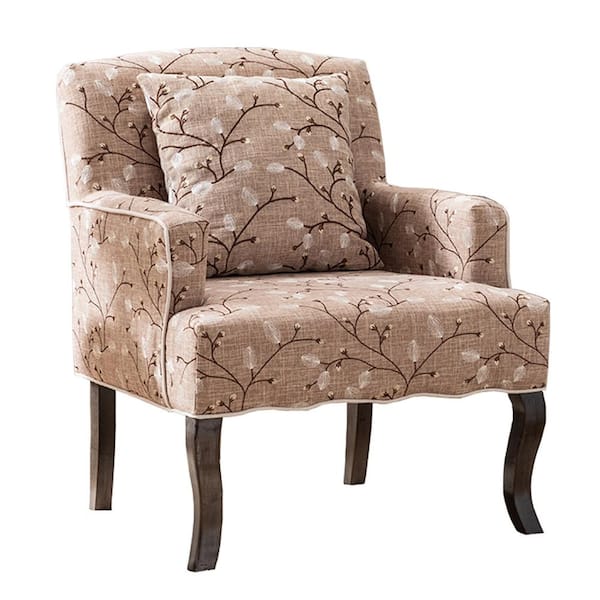 brown floral chair