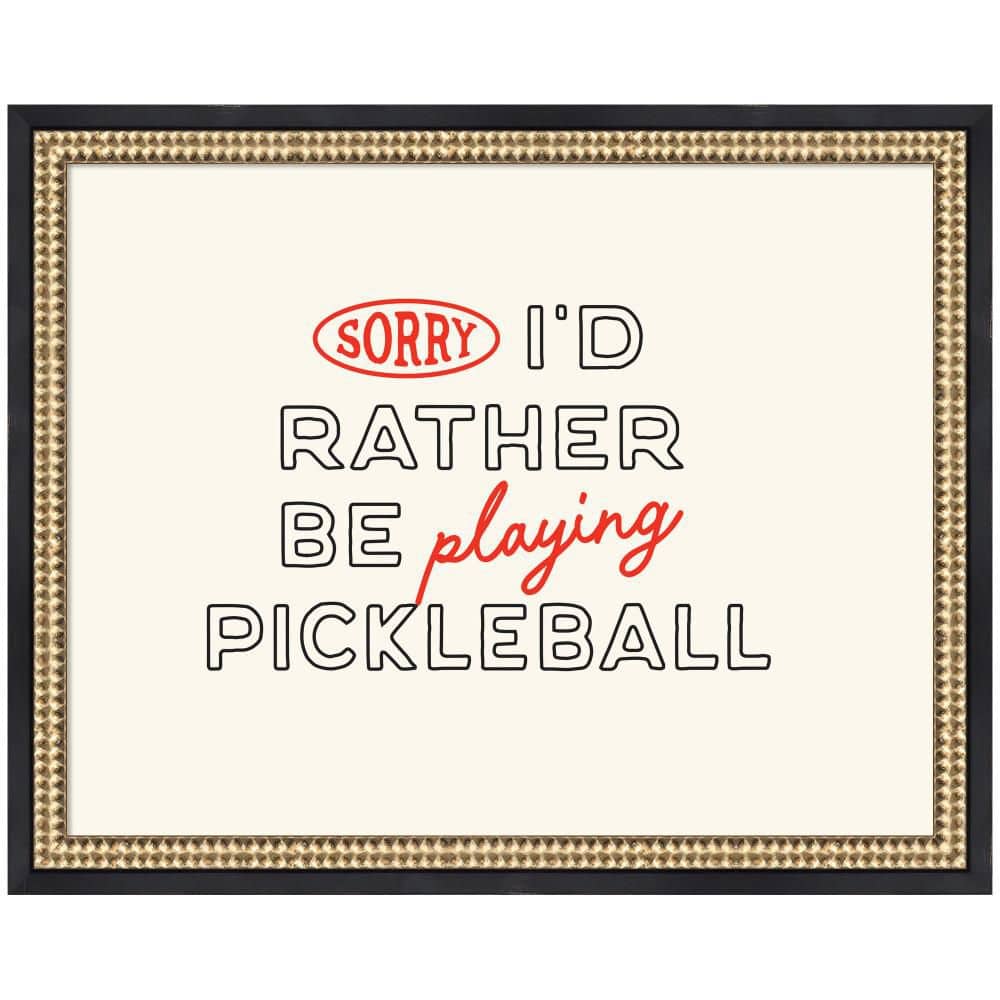 "Castellan ""Sorry I'd Rather Be Playing Pickleball"" by Lucky Guava Words Framed Art Print 16 in. x 20 in." price history on PriceWatchPro