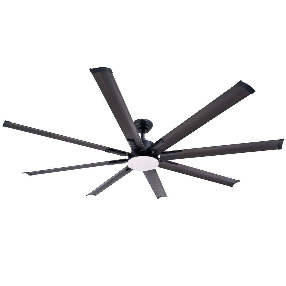 72 in. Black Bronze 8-Blade Aluminum Downrod Mount Standard Ceiling Fan with Dimmable Integrated LED Light and Remote price history on PriceWatchPro