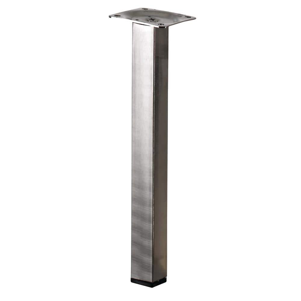 Hettich 9.8 in. Stainless Steel Square Table Leg Set (Set of 4) 930451100 The Home Depot