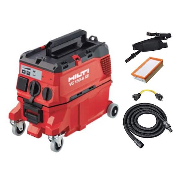 120-Volt 150 CFM 6-XE 4 Gal. Compact Wet/Dry Construction Vacuum with Strap and Adapter