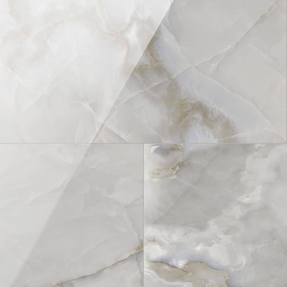American Onyx Smoke 24 in. x 48 in. Polished Marble Look Porcelain Large Format Floor and Wall Tile (16 sq. ft./Case) price history on PriceWatchPro