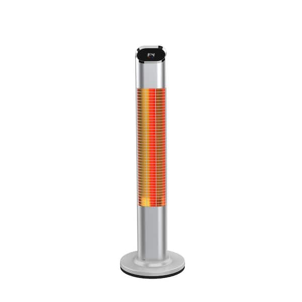 1500-Watt 11.22 in. Electric White Infrared Convection Heater Space Heater with remote control